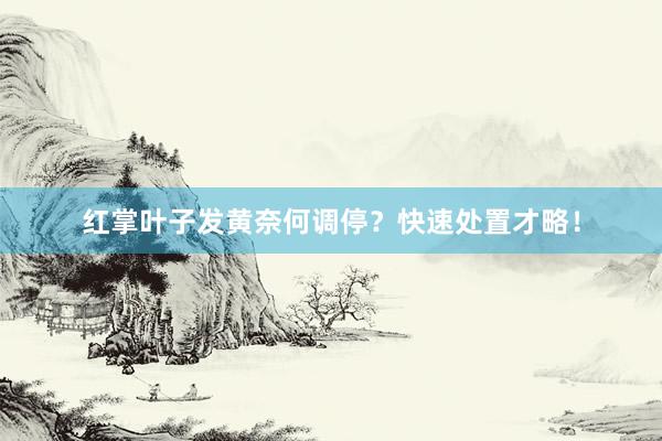 红掌叶子发黄奈何调停？快速处置才略！